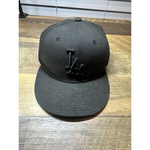 Black Los Angeles Dodgers Hat Men's 7 1/2